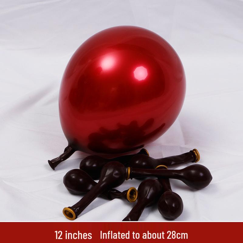 Double-Layer Cherry Red Party Balloons (5", 10", 12", 18", 36")