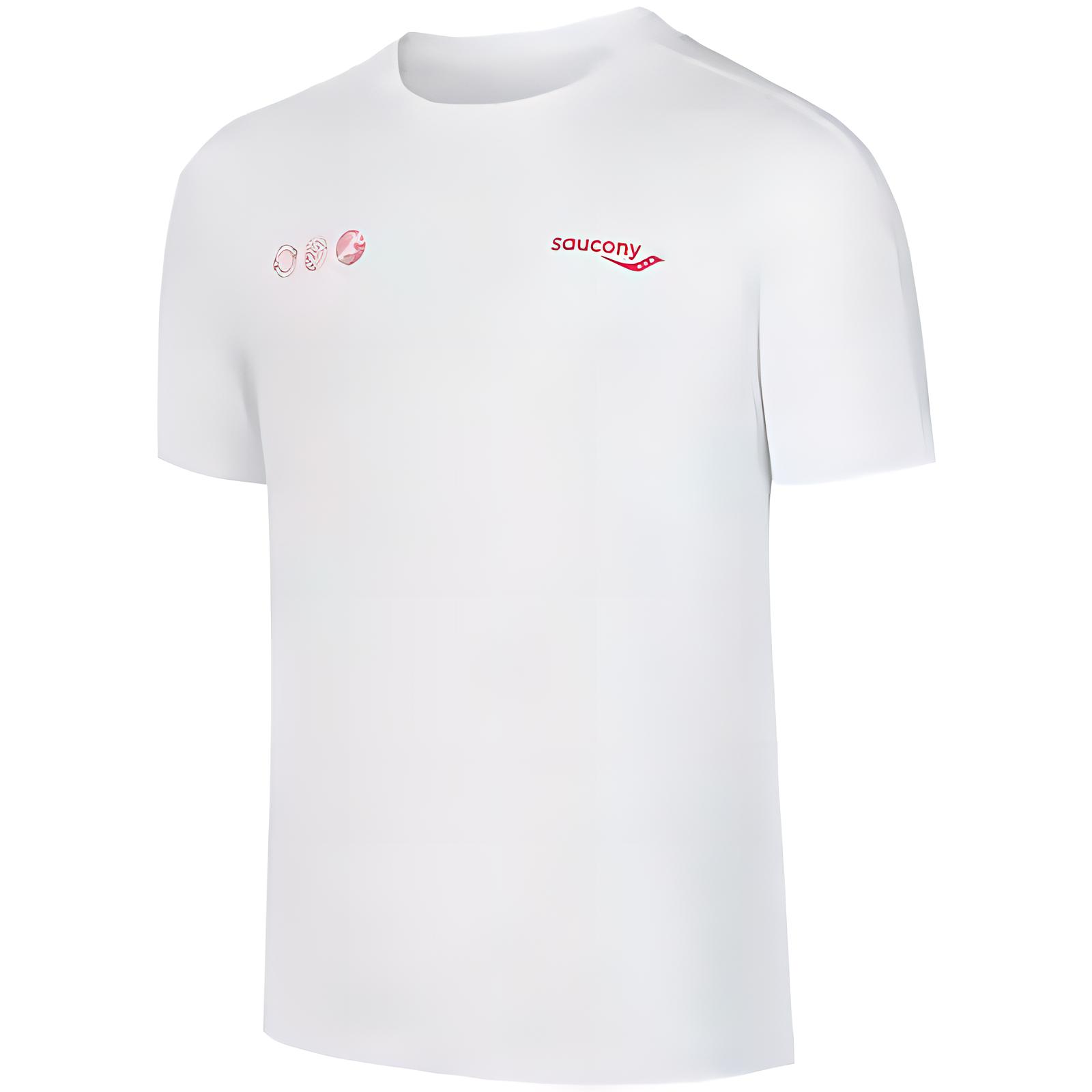 

SAUCONY Удобная Мягкая Повседневная Универсальная Футболка с Коротким Рукавом Унисекс Топы Белый SC3240260A-WT02 XL