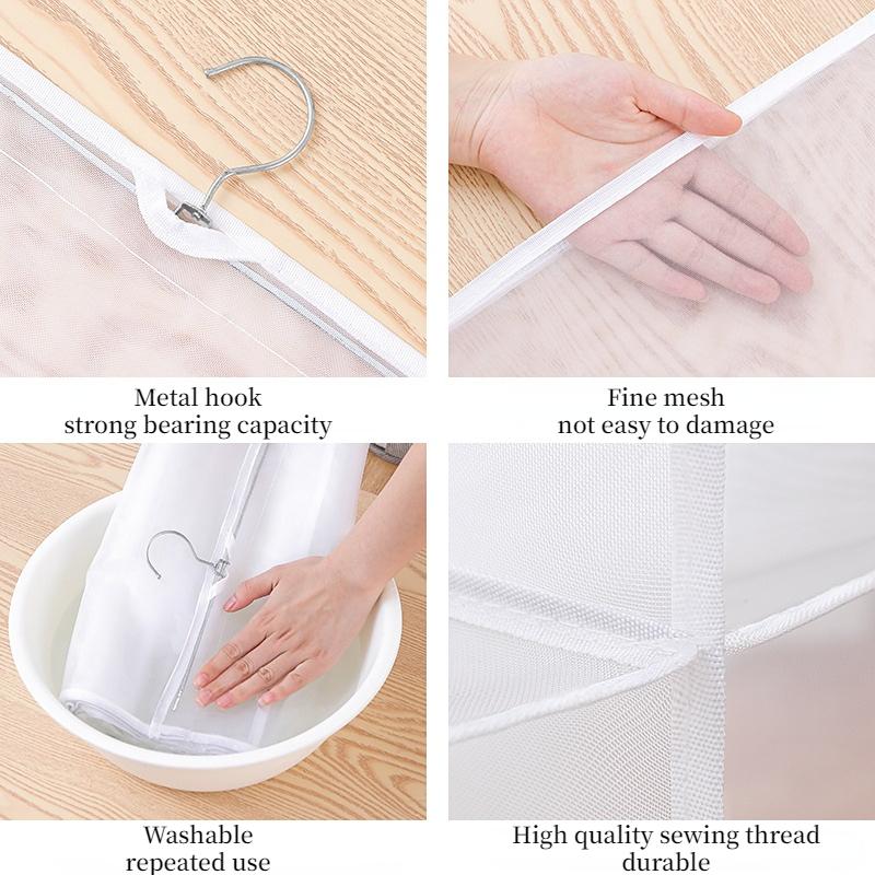 Taschenaufbewahrung Hängetasche Hängende doppelseitige transparente sechslagige Aufbewahrungstasche Schlafzimmerschrank Aufbewahrungstasche Staubbeutel