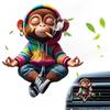 Car Air Freshener Clips Cute Monkey Acrylic Car Vent Clip with Fragrance Sponge 2D Air Conditioner Clip Decor for Dashboard Novelty Gift