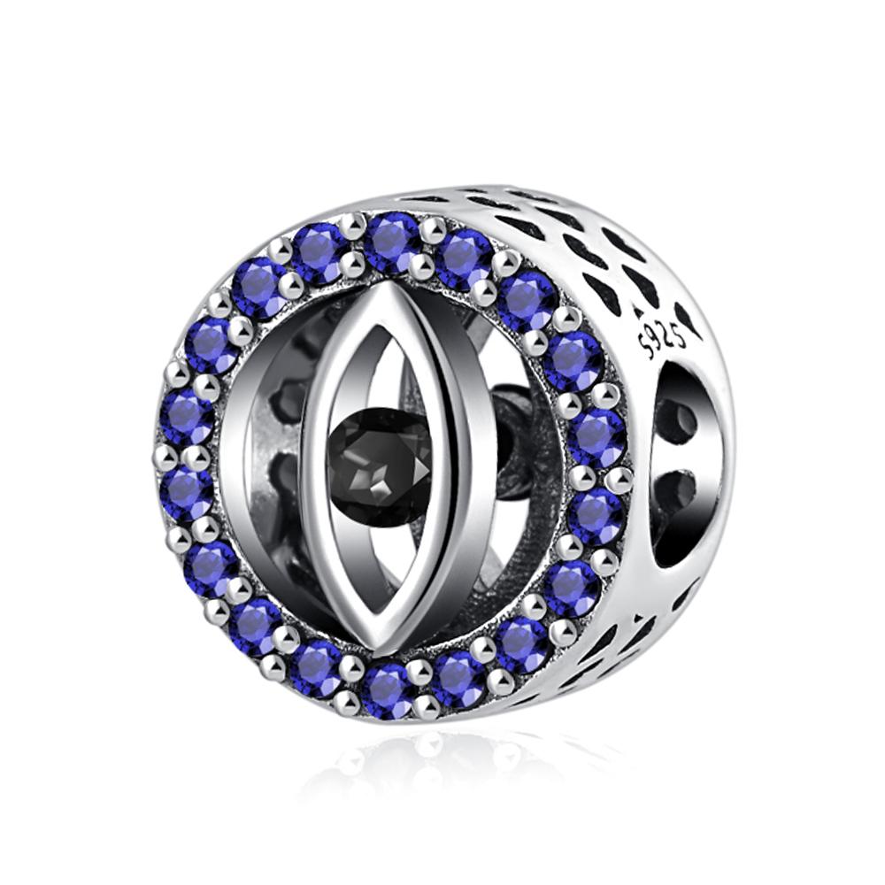 

Новый S925 стерлингового серебра Голубой глаз и Греция Христос Крест Будда Подвески из бисера подходят оригинальные браслеты Шарм DIY женские ювелирные изделия