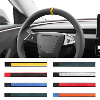 Automobilio Vairo Viršutinis Žymeklis Tesla Model Y Model 3 X S Centrinė Linija Raudonas Žymėjimas Super Zomšos Apdaila Aksesuarai