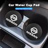 2 Stück Auto Kohlefaser Leder Anti-Rutsch Becheruntersetzer für GTR NISMO Qashqai Patrol X-trail Tiida Navara Sylphy Juke Teana