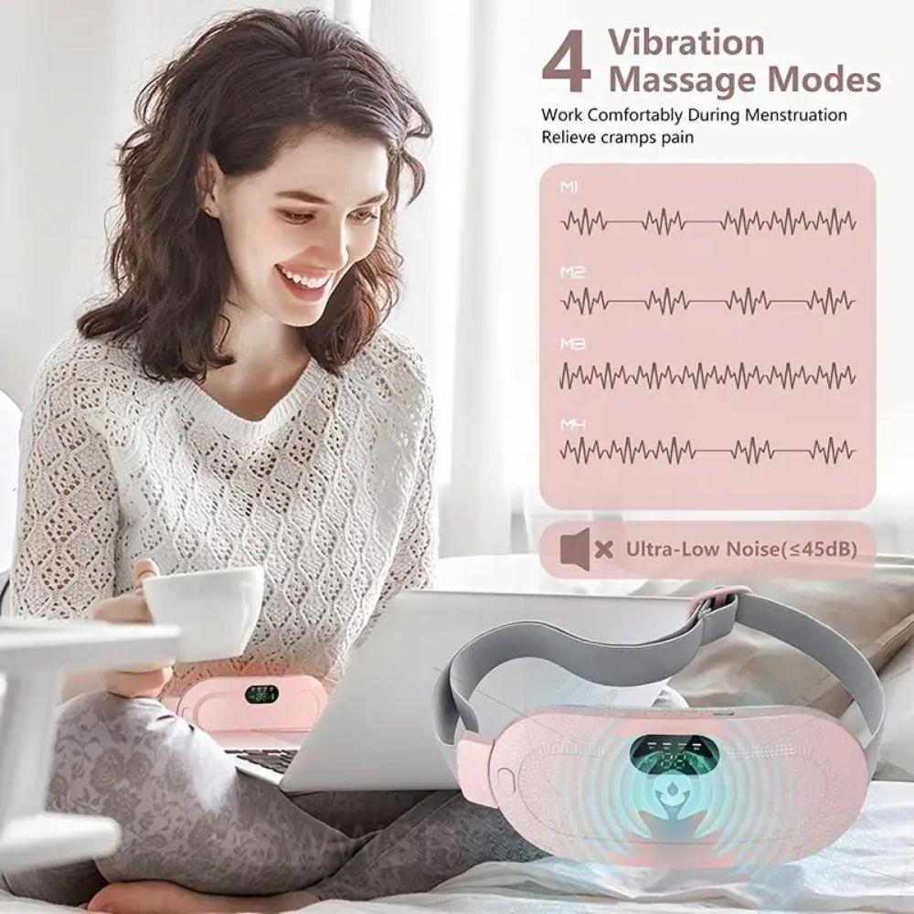 3 Level Temperature Smart Menstrual Heating Pad Vibrating Abdominal Massager  Warm Uterus