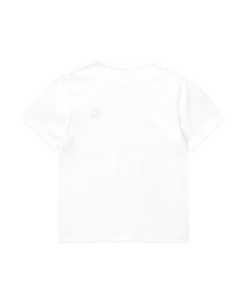 COVERNAT WOMAN Cool Cotton Small Clover Heart T-Shirt White