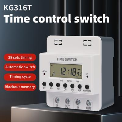 Automatic Time Control Switch 220V Digital Timer Weekly 7 Days Programmable Electronic Timing Controller 60A 80A 100A Timer