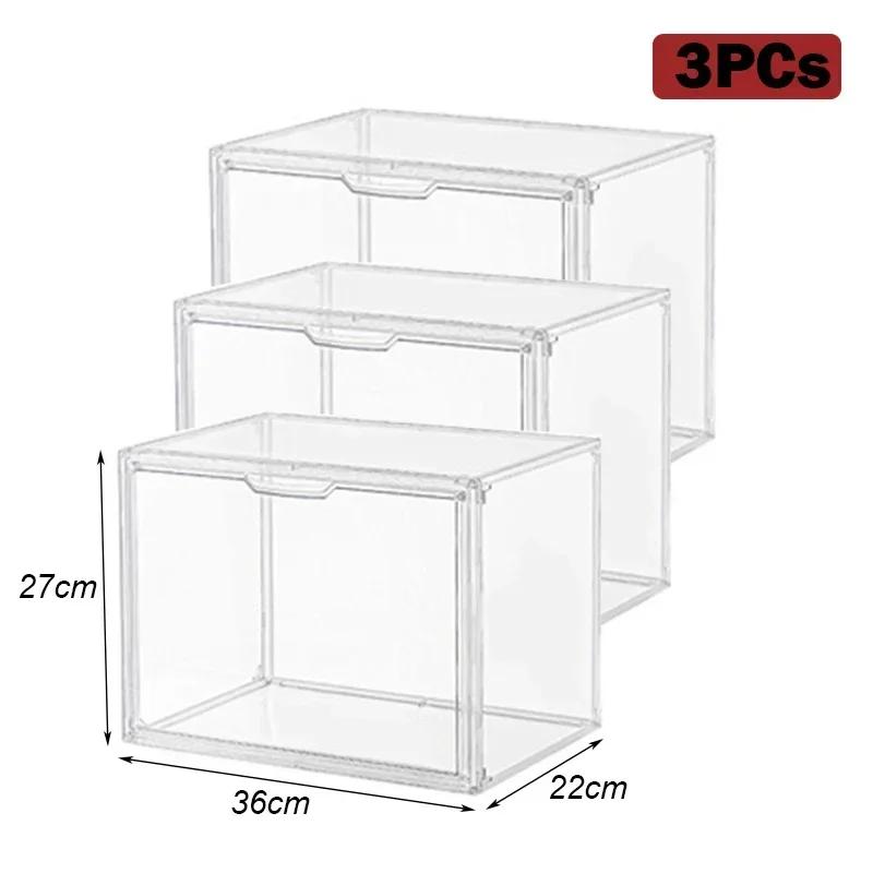 New Large Capacity Storage Box Organizer for Figures Acrylic Box Clear Blind Box Showcase for Bag Display Dustproof