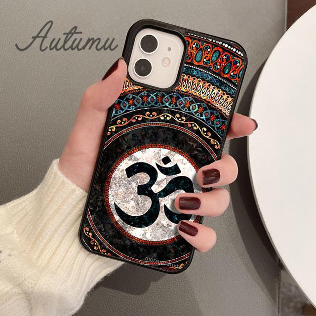 Yoga Aum Om Symbol Handyhülle für iPhone 11 12 13 14 Pro Max mini X XR XS SE 2020 6S 7 8 Plus Samsung Galaxy S21 S22 Hülle