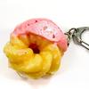 Food Sample Keychain: French Cruller (Strawberry) - Looks Like You Want to Eat It 217OK