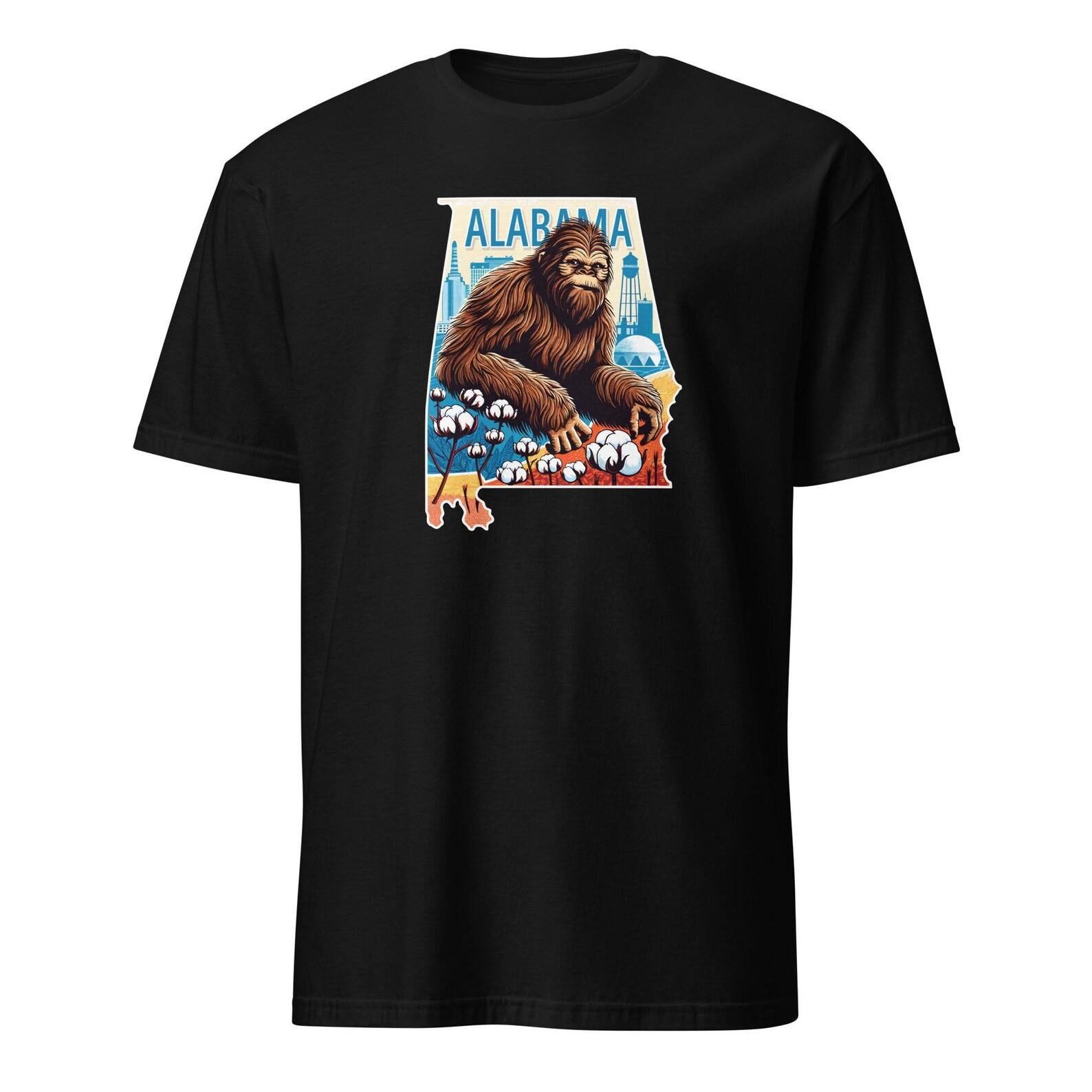 Alabama Bigfoot T-Shirt, Funny Sasquatch Souvenir Tee L