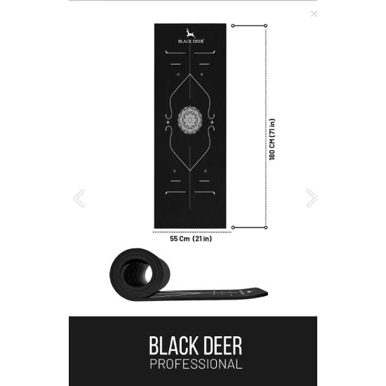 Alignment Yoga Pilates Stretching Mat Exercise Mat 180x55 Cm 10 Mm