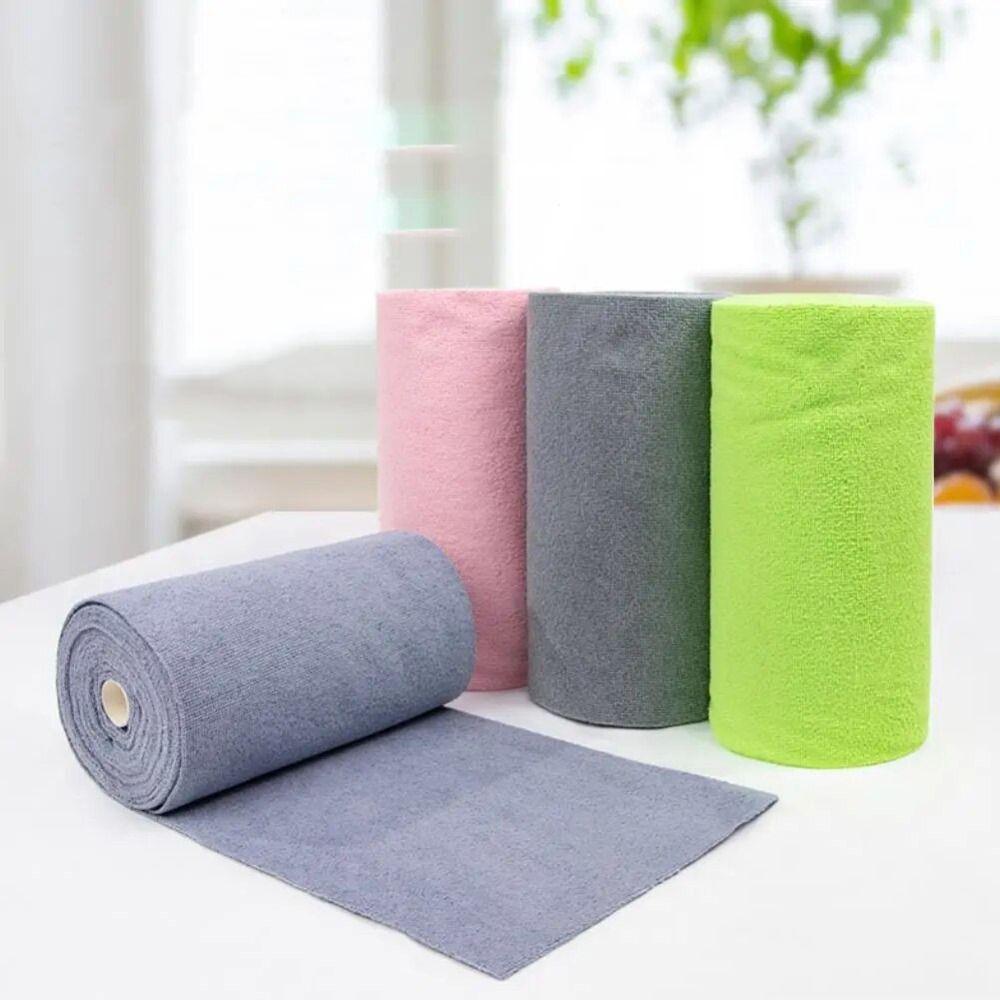 20 Sheets/Roll Absorbent Kitchen Cleaning Dishcloth Microfiber Daily Dish Towels Dining Room