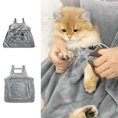 Zástěra na přepravku koček do šátku Teplá náprsní zástěra na přepravku koček do šátku Korálový fleecový spací pytel pro koťata s nastavitelnou velikostí kapsy