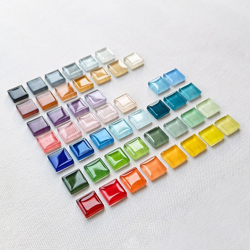 200g 1,5cm Transluzent 15mm Kristallmosaik DIY Handgemacht Buntes Glas Schnittpapier
