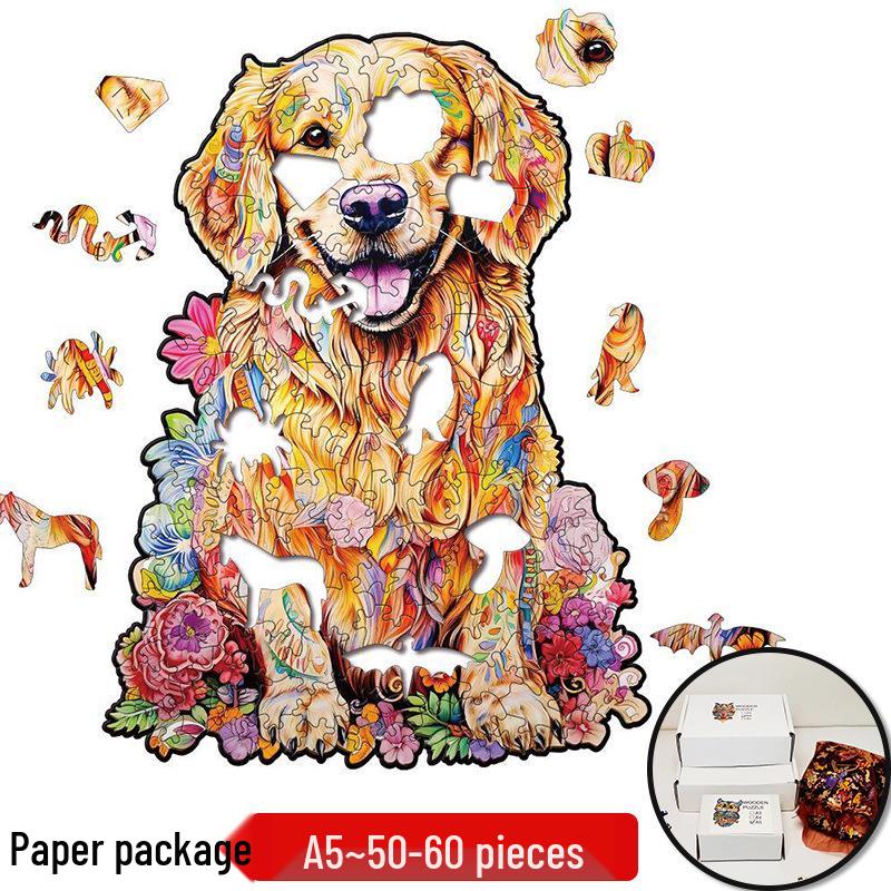 Irregular Animal Dog Penguin Wooden Puzzle in Stock