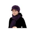Warm Velvet Wool Beret for Middle-Aged & Elderly - Fashionable, Solid Color, Thick Knitted Winter Hat with Short Brim