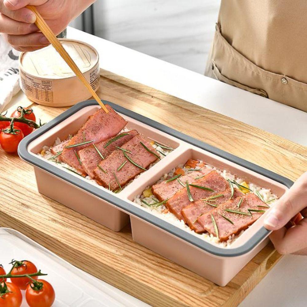 2/3 Grid Silicone Freezer Tray Freeze Preservation Mold for Storing Broth, Leftovers, Rice, Sauce