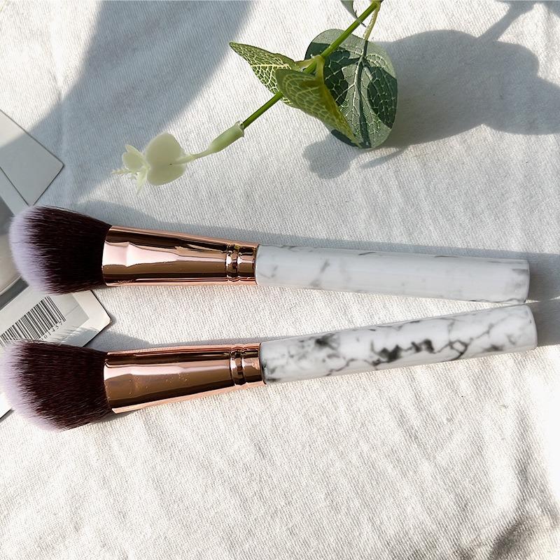 

Кисть для контурирования цвета мрамора, 2 шт. Кисть для хайлайтера, кисть для рассыпчатой пудры, косметические инструменты