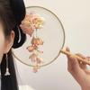 EZ PEACH Kanzashi Stick Hairpin, Cherry Blossom Flower, Pearl, Single Hair Accessory, Simple Hair Accessory for Yukata and Japanese Traditional