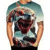 New Street Style Funny Men's Clothing Casual T-shirt 3D Printing Fun Animal Graphics Short Sleeved Loose Round Neck Top For Men
