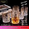 Flavinmci Gold-Rimmed Glass Drinkware Set