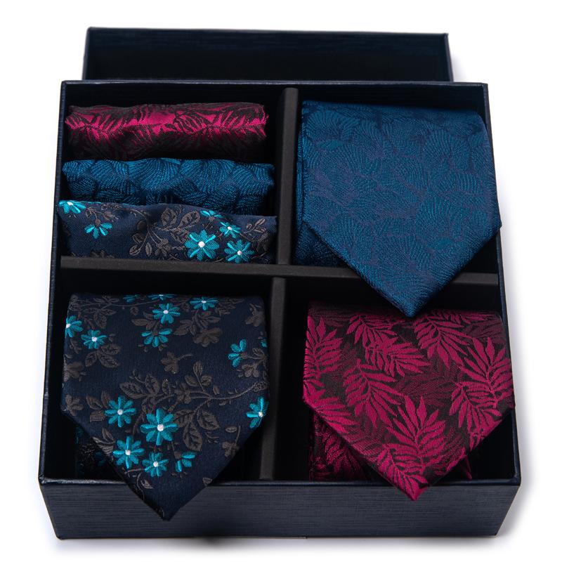 Tie Men'S Dress Business Sigong Grid Gift Box Set Striped Hand Type 8Cm With Gift Box Packaging
