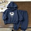 Blue Beige White 2pcs For Small Child Hoodies Pants Hot Selling Clothes 2027 Autumn Winter New Costume Kids Fashion Tracksuits