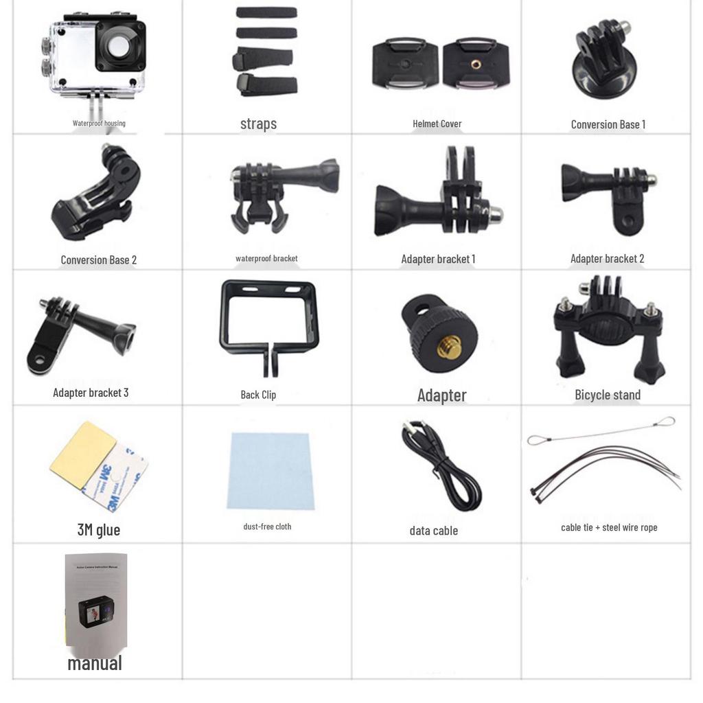 4K Dual-Screen Waterproof Action Camera for Cycling, Climbing, and Surfing with WiFi