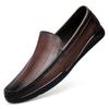Fashion Soft Sole Male Flats Moccasin Casual Shoes New Men Dress Shoes All-match Loafers Men's Genuine Leather Slip-on Walking Shoes