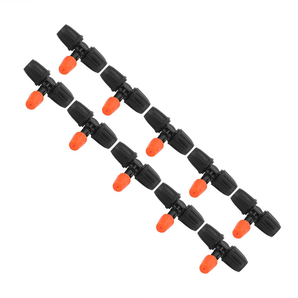 10Pcs Garden Tee with Adjustable Misting Nozzle for 8/12 Tube Irrigation Accessories