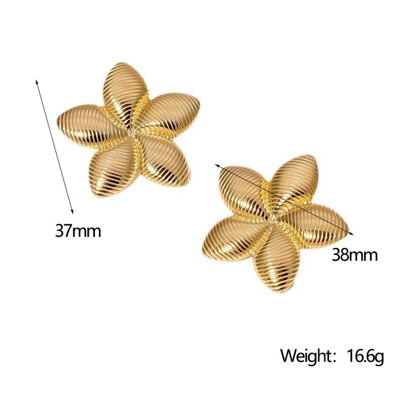Hypoallergenic Vintage Waterproof Minimalist INS Retro Temperament Earrings Geometric Flowers Simple and Advanced Sense Does