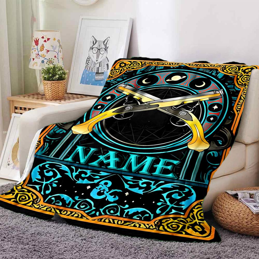 Customiz Name Personality Dungeons & Dragons (4) Blanket Soft &Warm Sofa Office Bed Travel Lunch Break Blanket, Gift Suitable for All Seasons