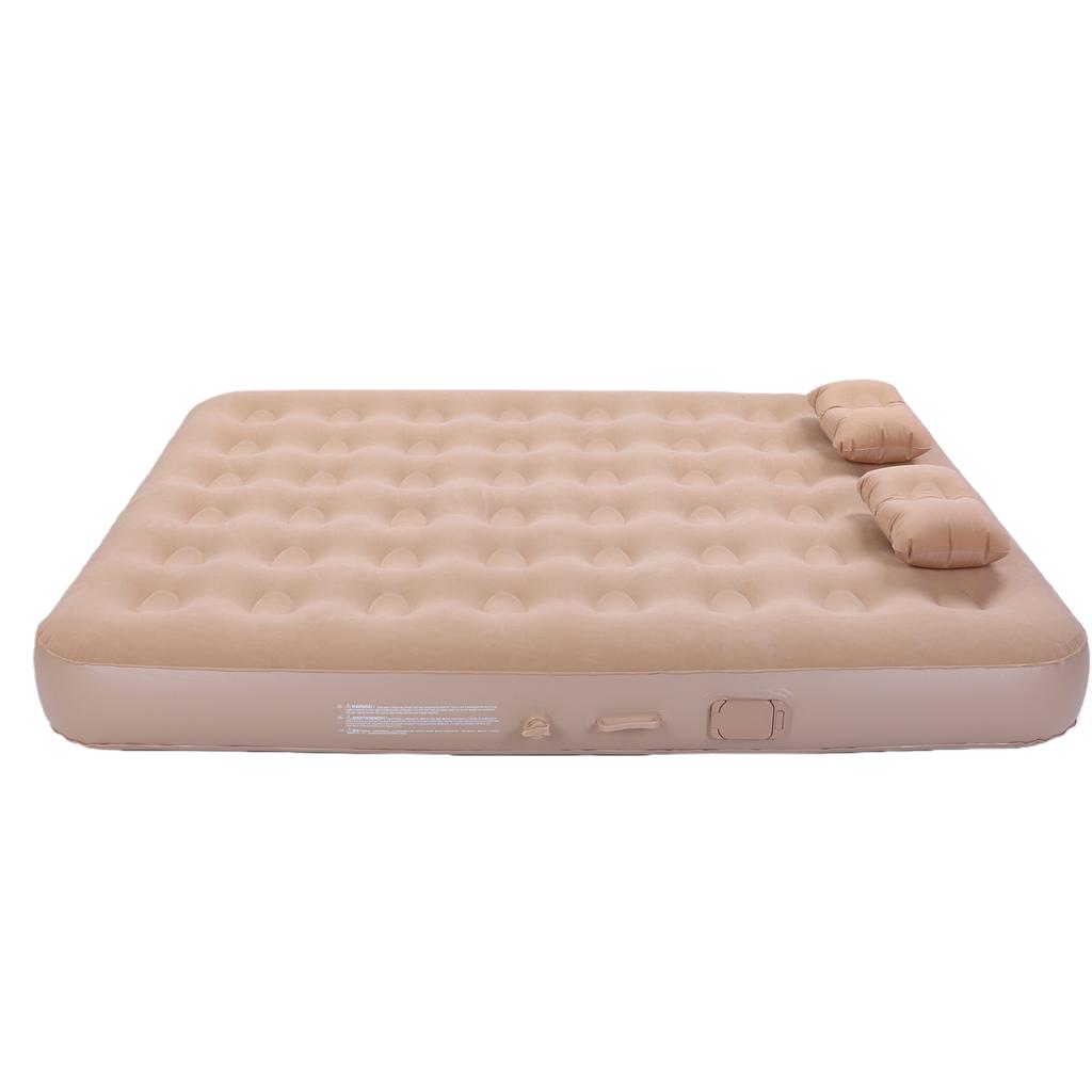 Self-Inflating Mattress with Built-in Pump, Soft Flocked Comfort Bed, Portable Inflatable Bed for Camping, Travel, Guests