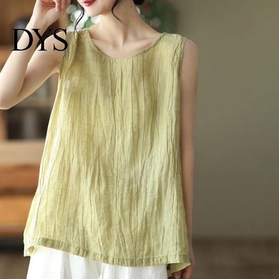 Women Solid Color Vest Round Neck Sleeveless Tank Tops Versatile Top For Loose Fit Thin Sport Streetwear