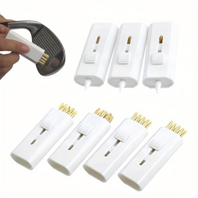 Durable Double-Sided Copper Bristle 1pc Golf Club Head Cleaning Brush, White | Essential Golf Accessory for Enhanced Performance, Golf Accessories