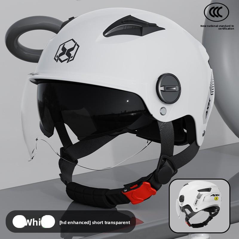Electric Motorcycle Helmet Men's Summer Sun Protection Battery Car Women's Four-season Helmet