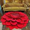 3D Realistic Flower Pattern Absorbent Mat Non-Slip Floral Rug Plush Velvet Floor Mat for Bedroom Kitchen Bathroom Sofa Coffee Table