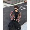 Men's Retro Loose Plaid Reversible PU Leather Jacket - Trendy American Spring/Autumn Outerwear
