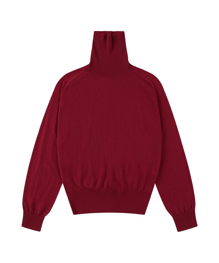 Siyajyu Sikn2129 Cashmere Blend Turtleneck Knit_Red