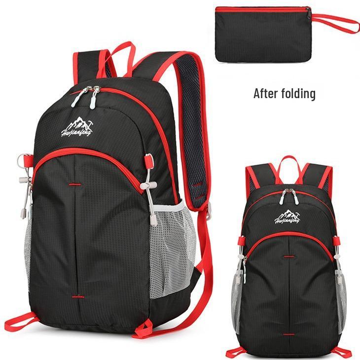 Unisex Outdoor Cycling and Travel Backpack: Wear-Resistant, Foldable, Water-Repellent Nylon Bag