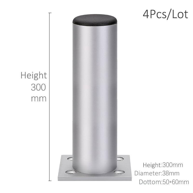 

4 шт./комплект алюмінієвих ніжок для меблів ніжка для шафи DIY потовщена регульована 6-30 см підтримуюча шафа для телевізора ніжка ніжки для ванної кімнати Height 30cm - Silver