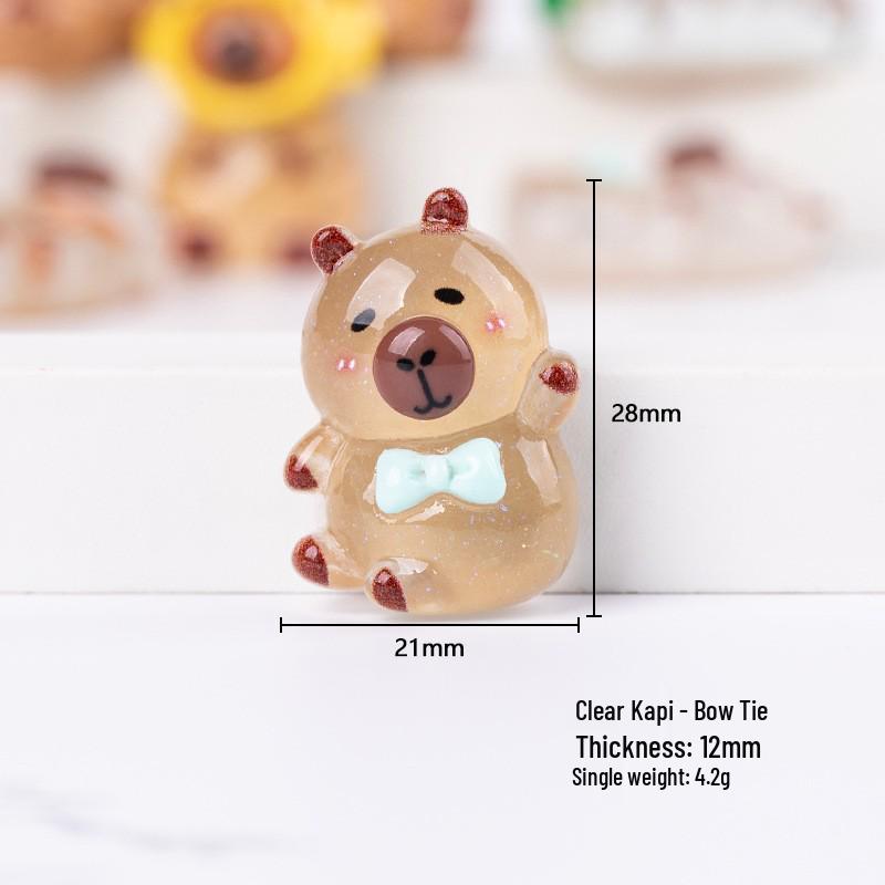 Resin Capybara DIY Phone Case Patches & Kids' Hair Accessories Charms