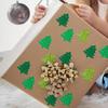 500 Pcs Christmas Stickers Roll Gllitter Tree/Maple Leaf/Santa Hat Seal Stickers Waterproof Self-Adhesive Decals for Envelopes Invitations Cards