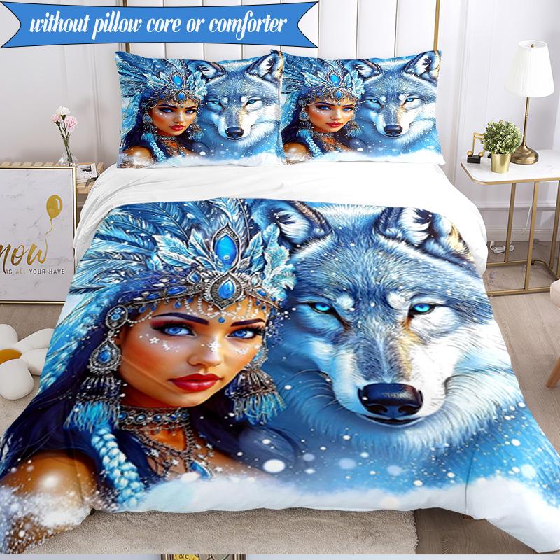 3PCS Dragon Queen's Majesty Bedding Set,Including 1pc Duvet Cover And 2pcs Pillowcases Perfect for Bedroom, Dormitory, Fan Christmas gift