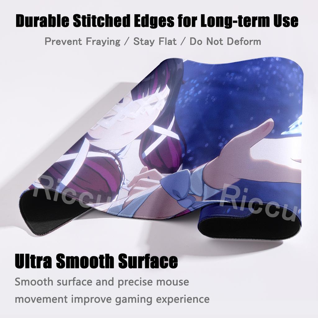 Tapis de souris mignon motif Columbina Genshin Impact Gamer Verrouillage Bord Anime Jeu d'ordinateur Grand Tapis de souris en caoutchouc Art Tapis de bureau pour ordinateur portable