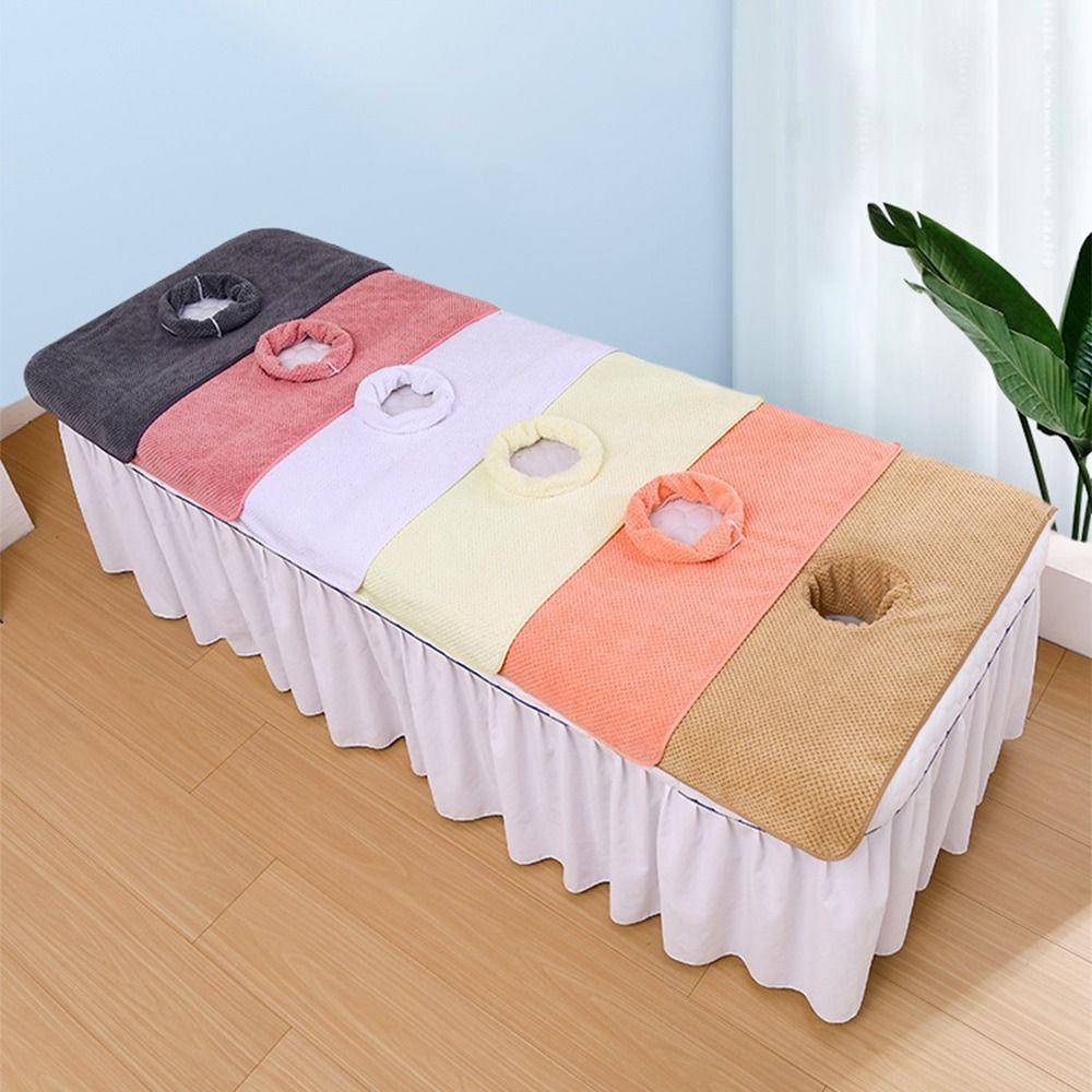 Soft Beauty Salon Towel with Hole Headrest Pads Professional SPA Massage Towel  SPA Center