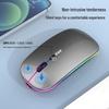 Wireless Dual-Mode Silent Bluetooth 2.4G Photoelectric Mouse with Rechargeable Power Display.