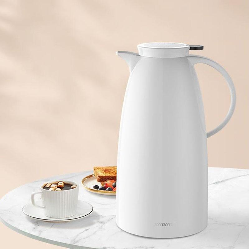 

Чайник для сохранения тепла Чайник большой емкости для сохранения тепла Бытовая большая чашка для сохранения тепла Бутылка с горячей водой для студенческого общежития 1.5L белый