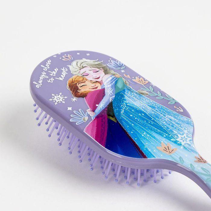 Escova desembaraçante - CERDA - Frozen - Elsa e Anna - Azul-céu - Ergonômica