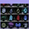 Star Wars 3D LED Nachtlicht mit Touch-Steuerung für Schlafzimmerdeko und Geschenk